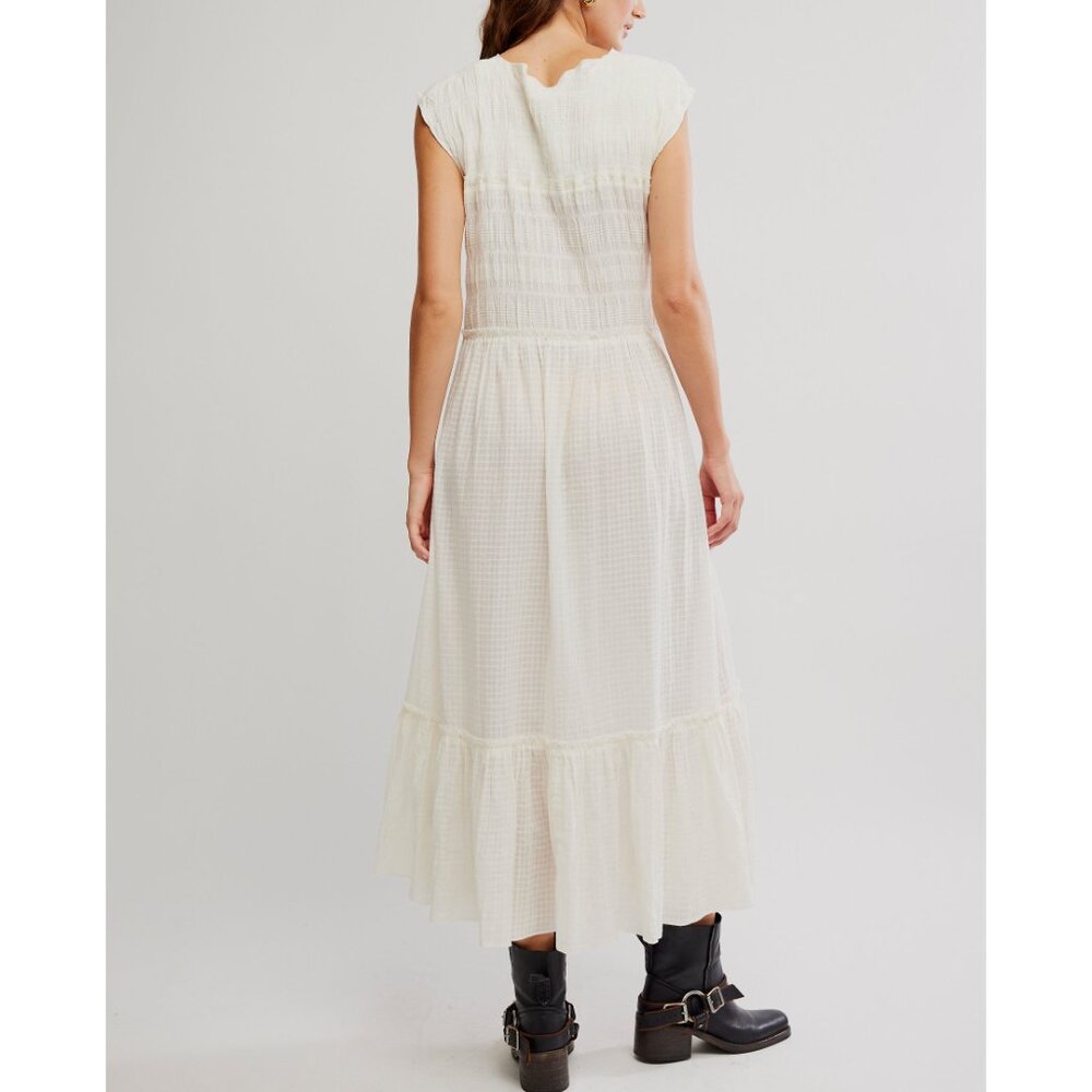 🎉LAST CHANCE🎉 FREE PEOPLE Desert Dazed Midi Dress / Clean Ivory - Picture 3 of 7